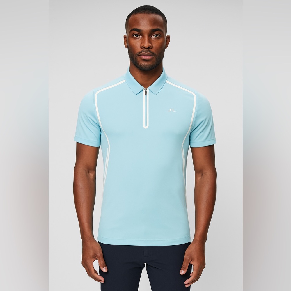 J.Lindeberg Performance Polo Short Sleeves Shirt 'Weston' in Neon Blue NWT XXL